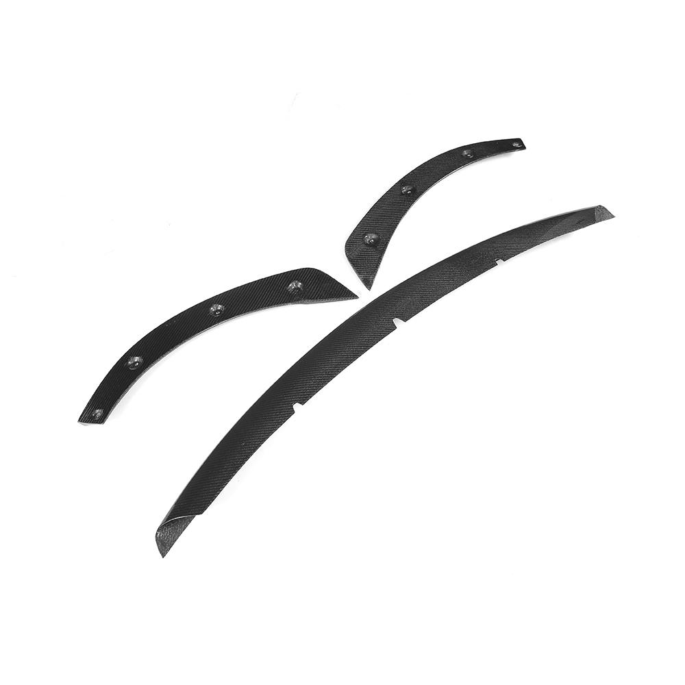 Full view on 3-Piece ML Style Carbon Fiber Front Lip for Mercedes-Benz W213 (2017-2020)