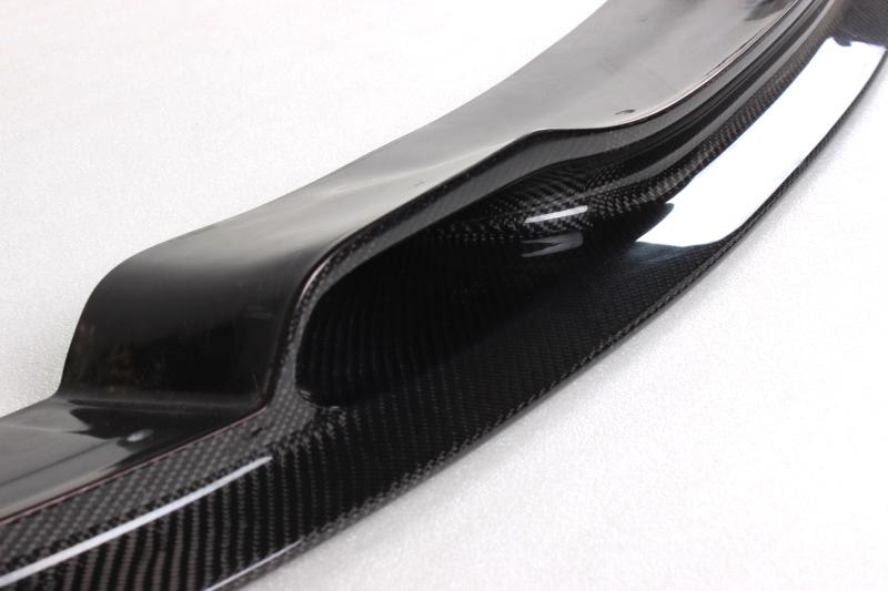 Closeup of the Carbon Fiber Weave of the 3D Style Carbon Fiber Front Lip BMW F30