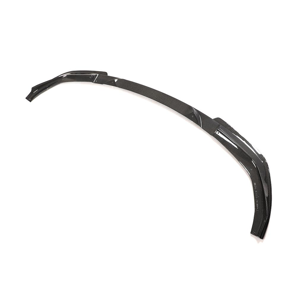 Top Angle of the 3D Style Carbon Fiber Front Lip for BMW G20