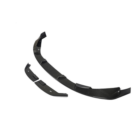 Angle View of the 3D Style Carbon Fiber Front Lip for BMW M3 & M4 G80/G82