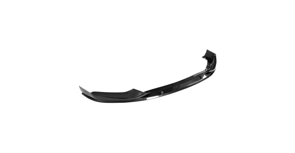 Angled View of the 3 Piece Performance Style Carbon Fiber Front Lip for BMW 5 Series G30