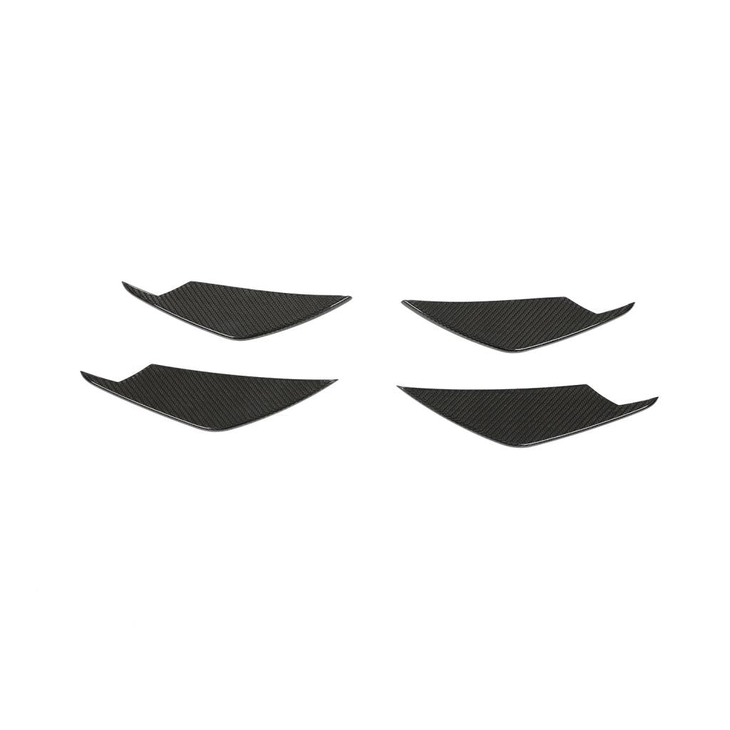 Top view of the AC Style Dry Carbon Fiber Front Bumper Canards for BMW G80/G82