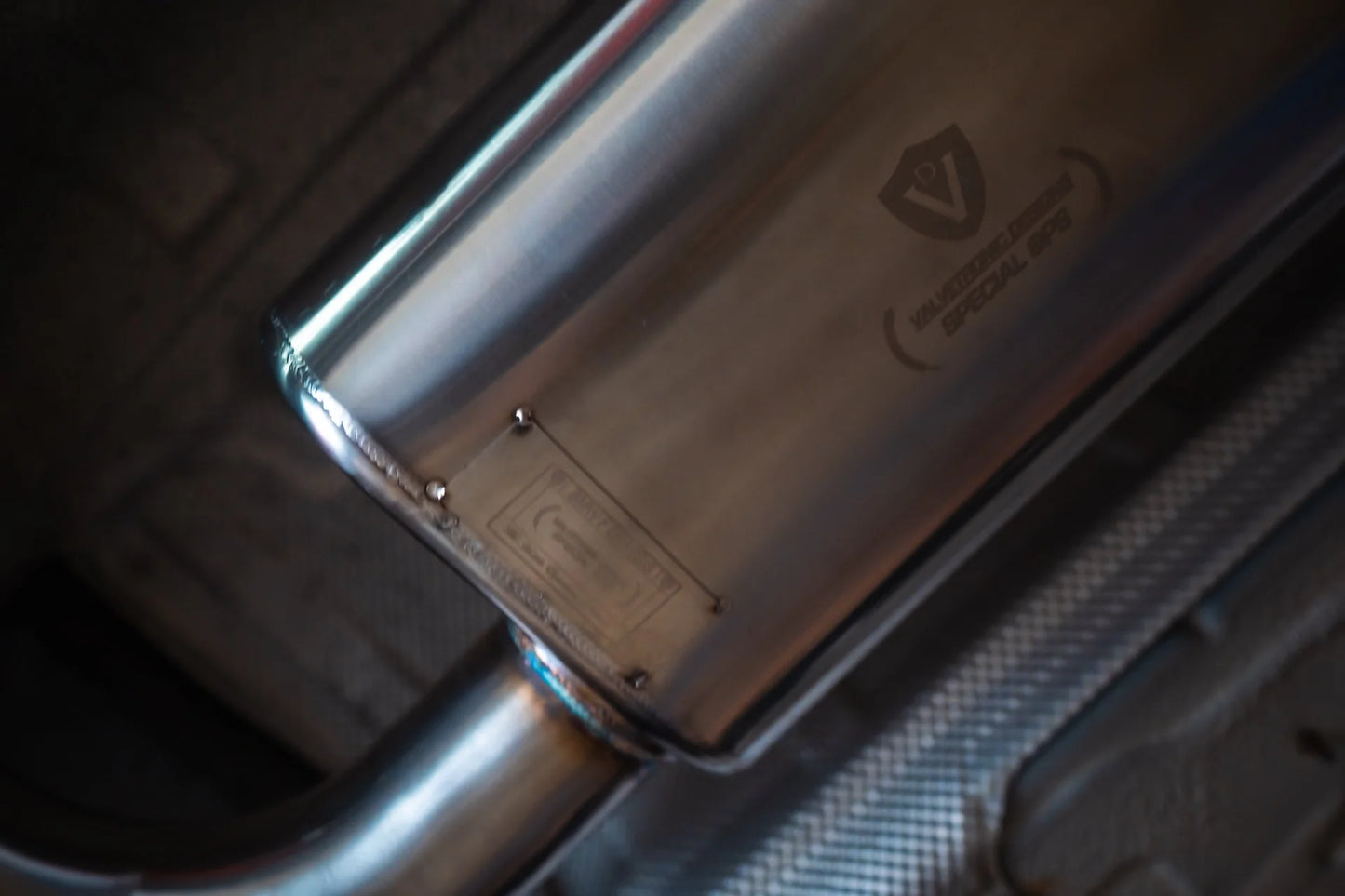 BMW F30 F22 F36 F32 Valved Sport Exhaust Axleback Performance View Installed View Undercarriage