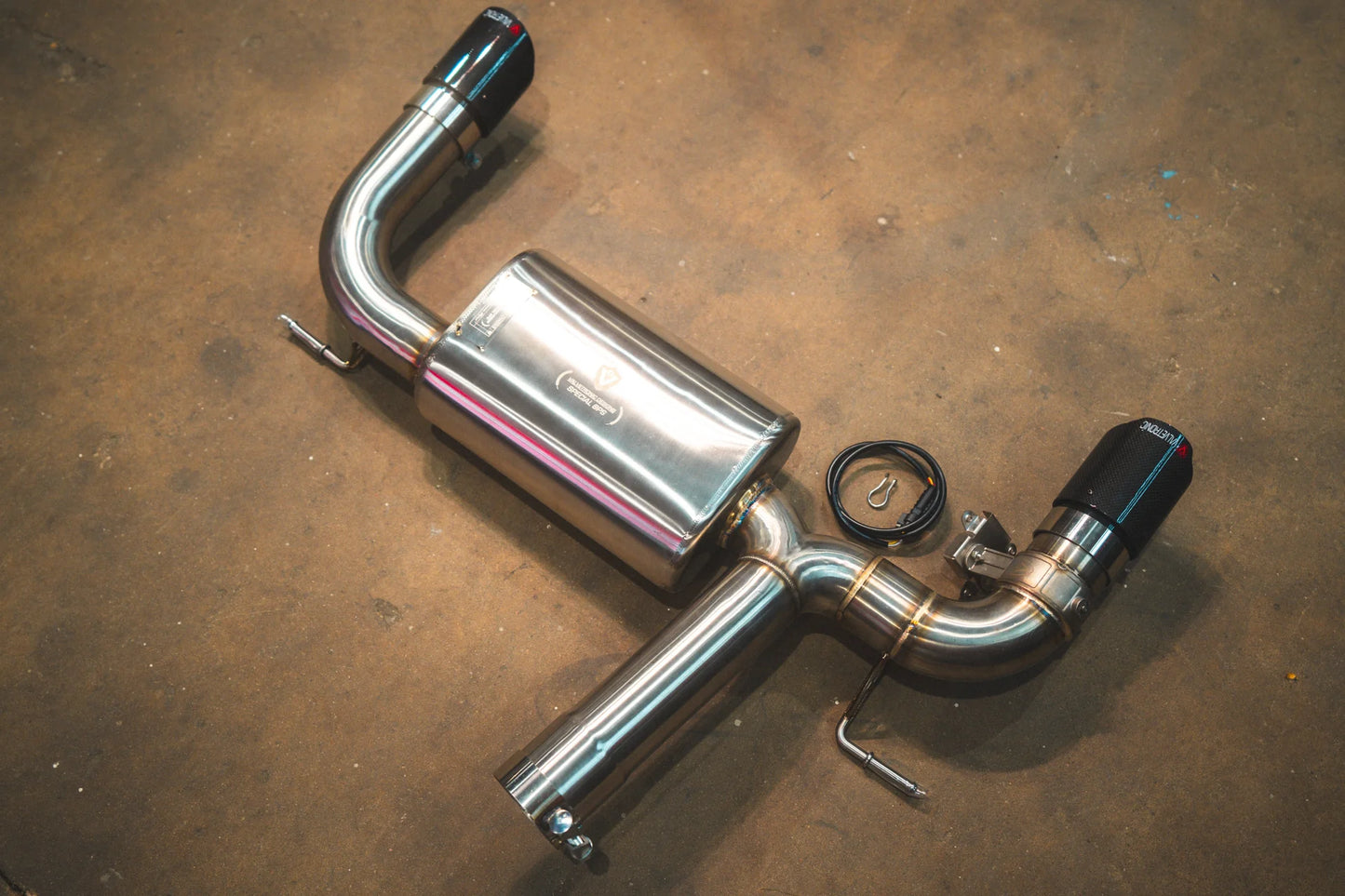 Top View of BMW F30 F22 F36 F32 Valved Sport Exhaust Axleback