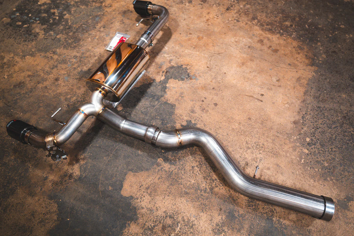 Full View of the BMW G20/G22 330i/430i Valved Axleback Exhaust System