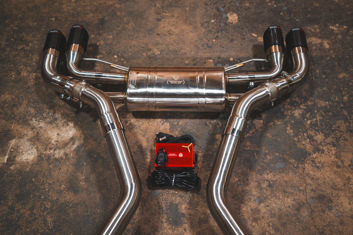 Another Back View of the BMW G20/G22 M340i/M440i Valved Sport Exhaust System