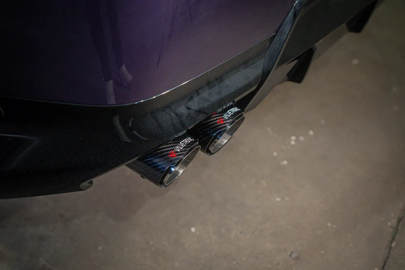 BMW M240i G42 Valved Sport Exhaust System Carbon Tips Side View