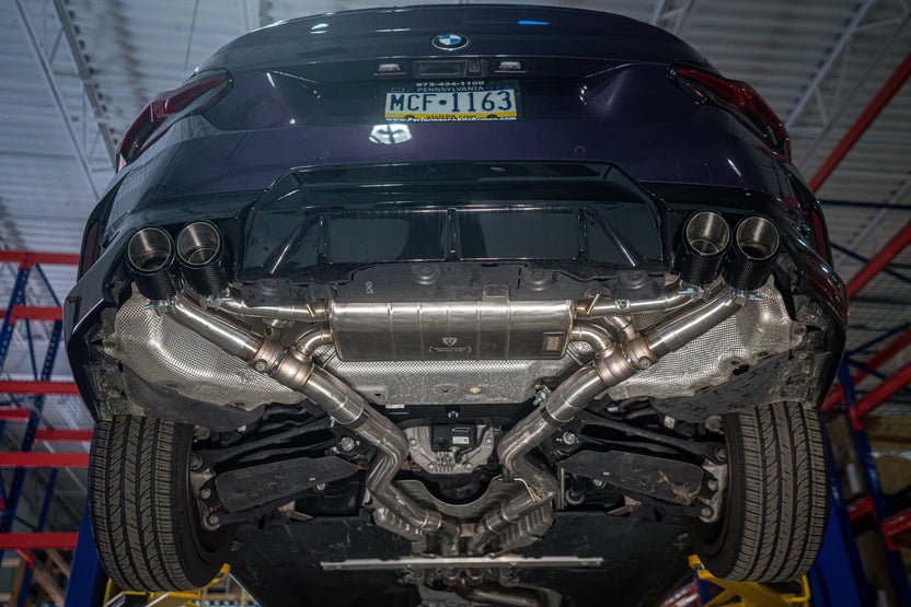BMW M240i G42 Valved Sport Exhaust System Undercarriage Angle