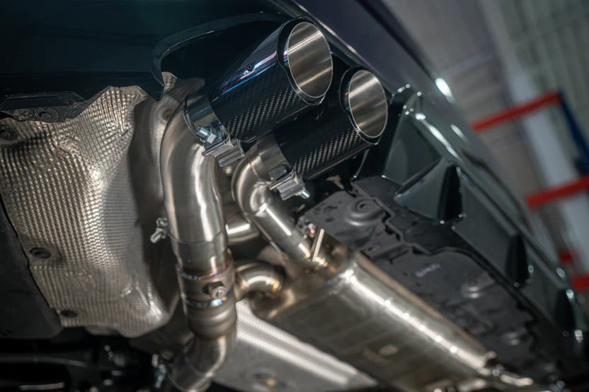 BMW M240i G42 Valved Sport Exhaust System Undercarriage Carbon Tips