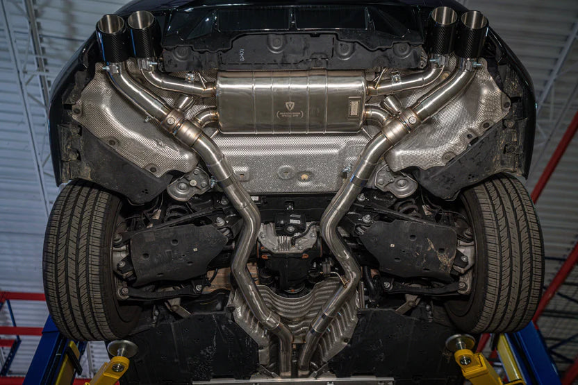 BMW M240i G42 Valved Sport Exhaust System Undercarriage View
