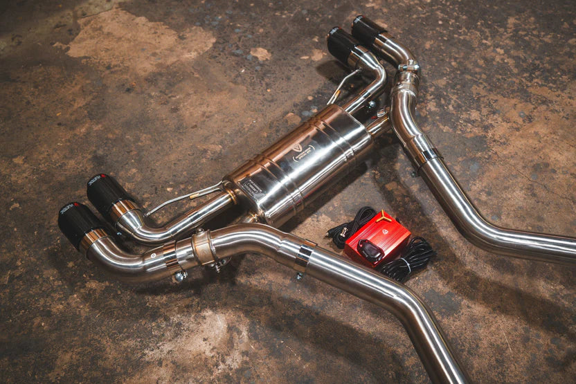 BMW M240i G42 Valved Sport Exhaust System Closeup