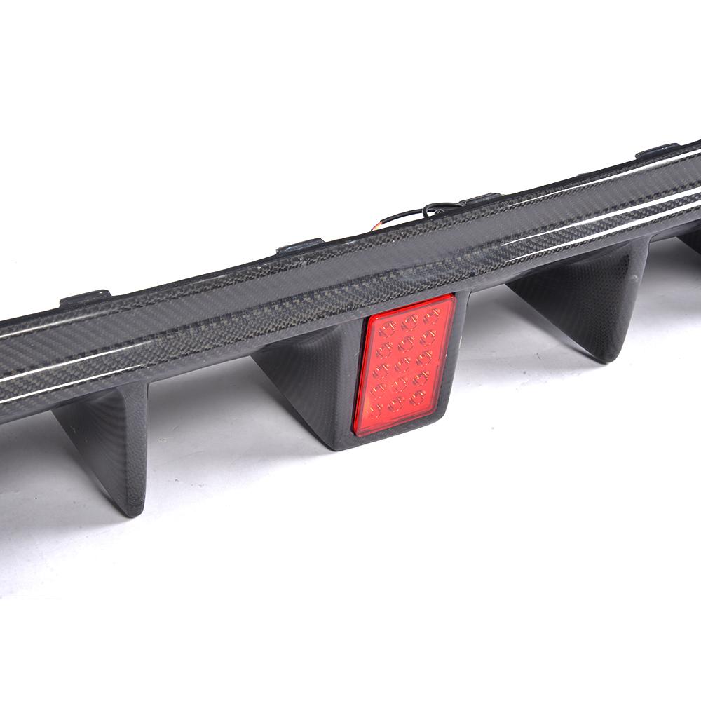 Light closeup on the B Style Carbon Fiber Rear Diffuser for Mercedes-Benz E-Class W213 (2017-2020)