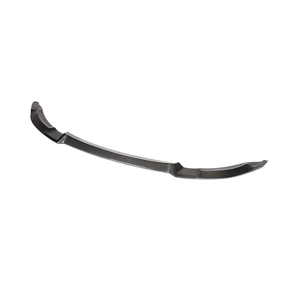 Angled View of the CS Style Carbon Fiber Front Lip for BMW F80 (2015-18) & F82 (2015-20)