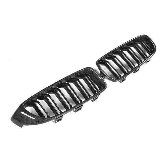 Side View of the Carbon Fiber & ABS Grill for BMW F32 (2014-2020) & BMW F80/F82 (2015-2020)