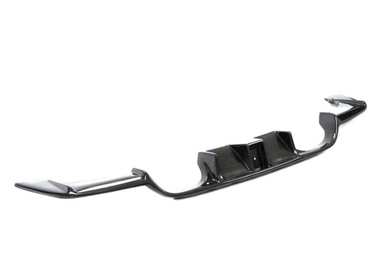 Side View of the Carbon Fiber Diffuser for BMW F80 and F82 with Brake Light