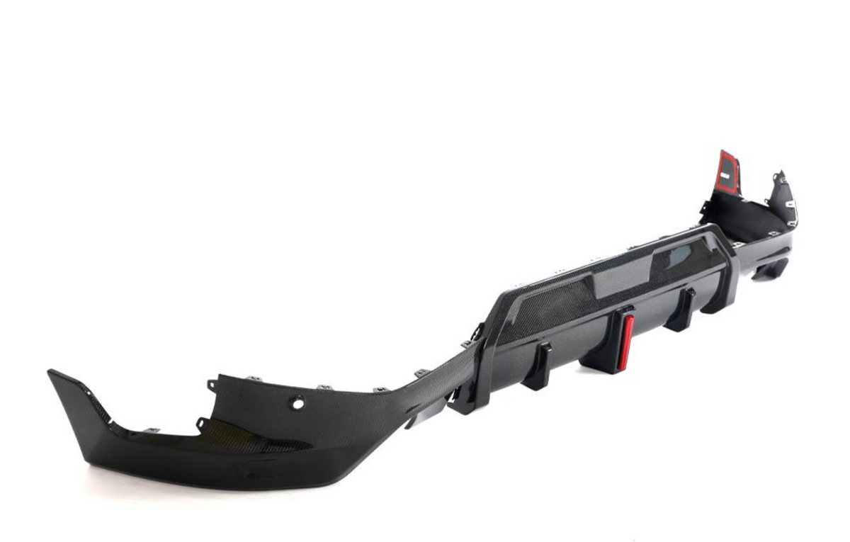 Carbon Fiber Diffuser with Brake Light BMW G42 Side View