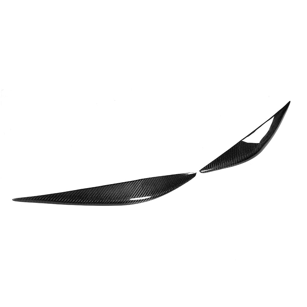 Front View of the Carbon Fiber Headlight Eyelids for BMW F30 & BMW F80