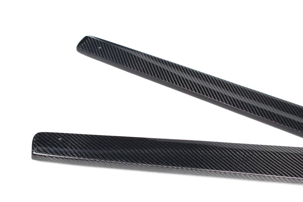 Closeup of the other side of the Carbon Fiber Side Skirts for BMW F32