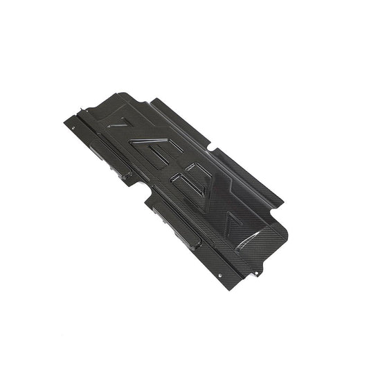 Angled View of the Dry Carbon Fiber Cooling Shroud for BMW G80/G82