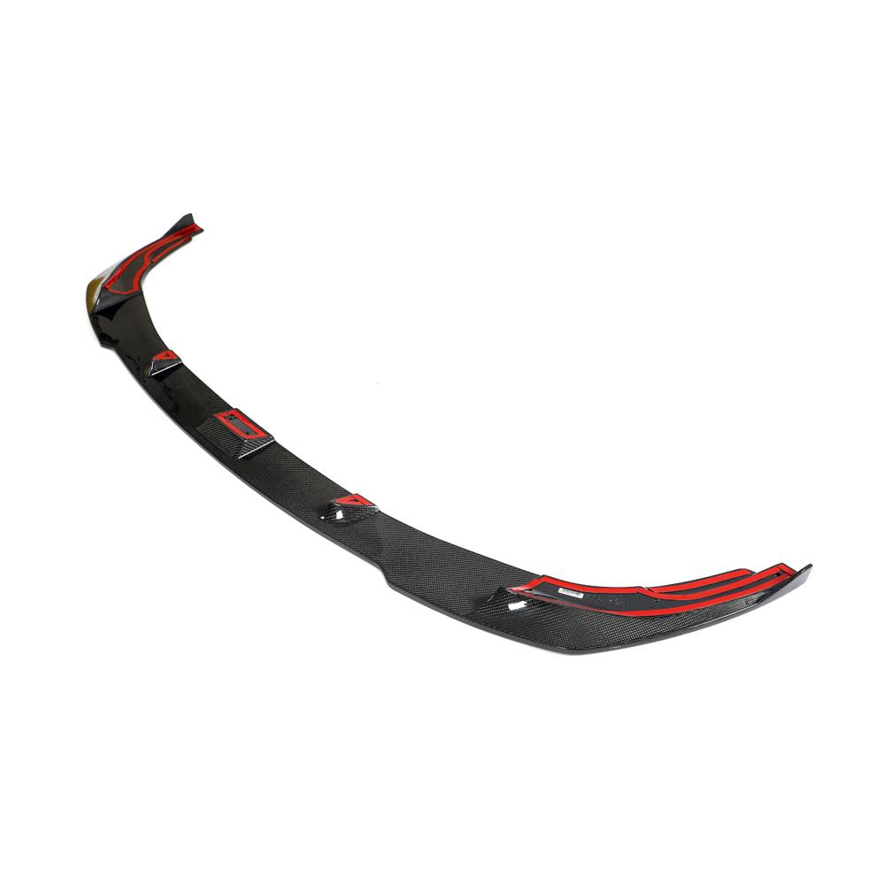 Side View of the Exclusive Style Carbon Fiber Front Lip for BMW G20 LCI