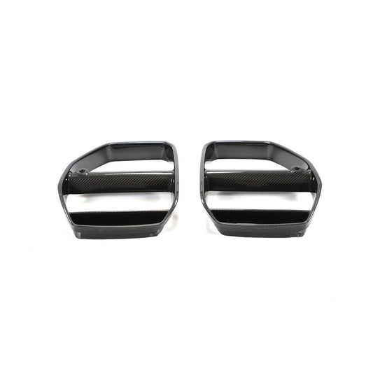 Angled View of the GT3 Style Dry Carbon Fiber Front Kidney Grille for BMW G80/G82
