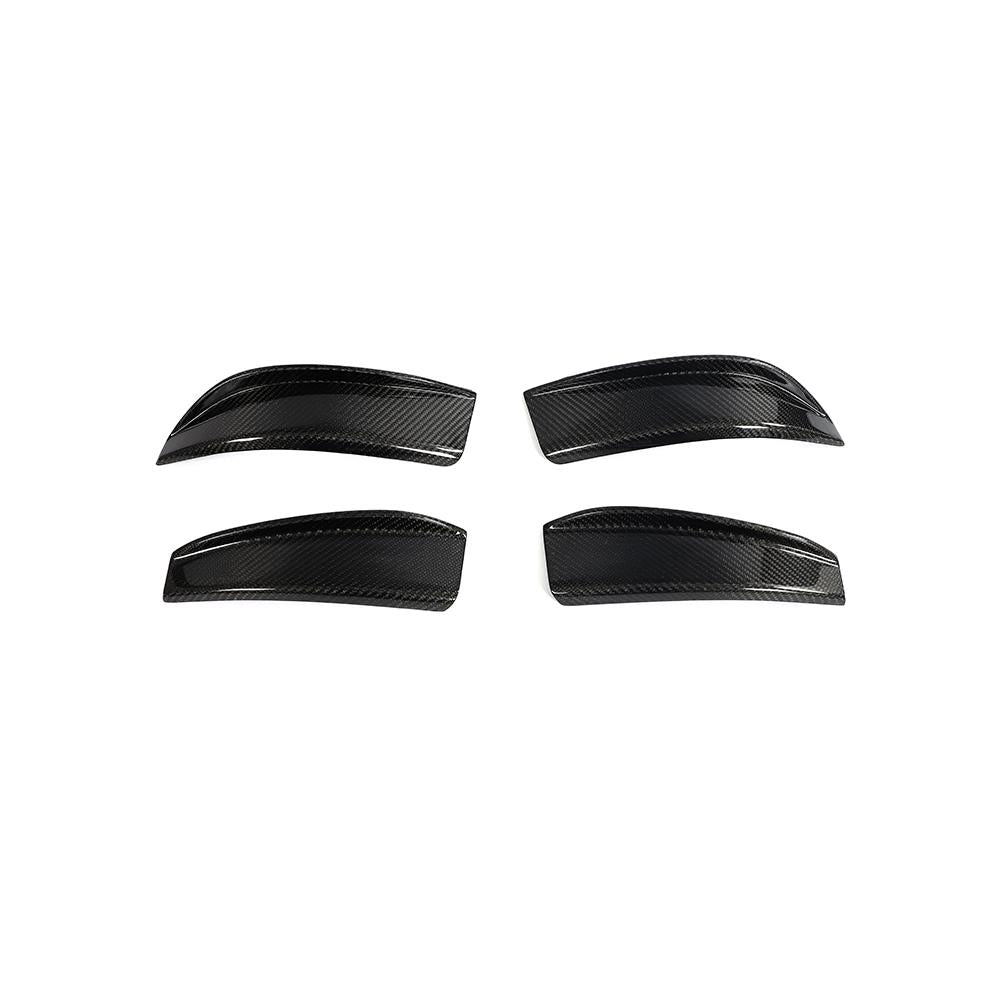 Front of the GT4 Style Carbon Fiber Front Bumper Canards for BMW G80/G82