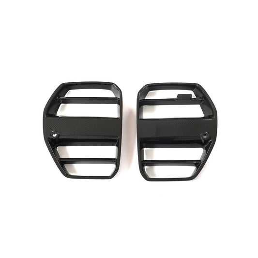 Front of the GT Style Dry Carbon Fiber Front Kidney Grille for BMW G80/G82