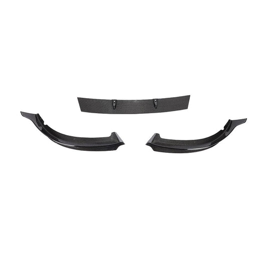 Angle View of the IMS 3-Piece Carbon Fiber Front Lip for BMW G20 Non-M Sport