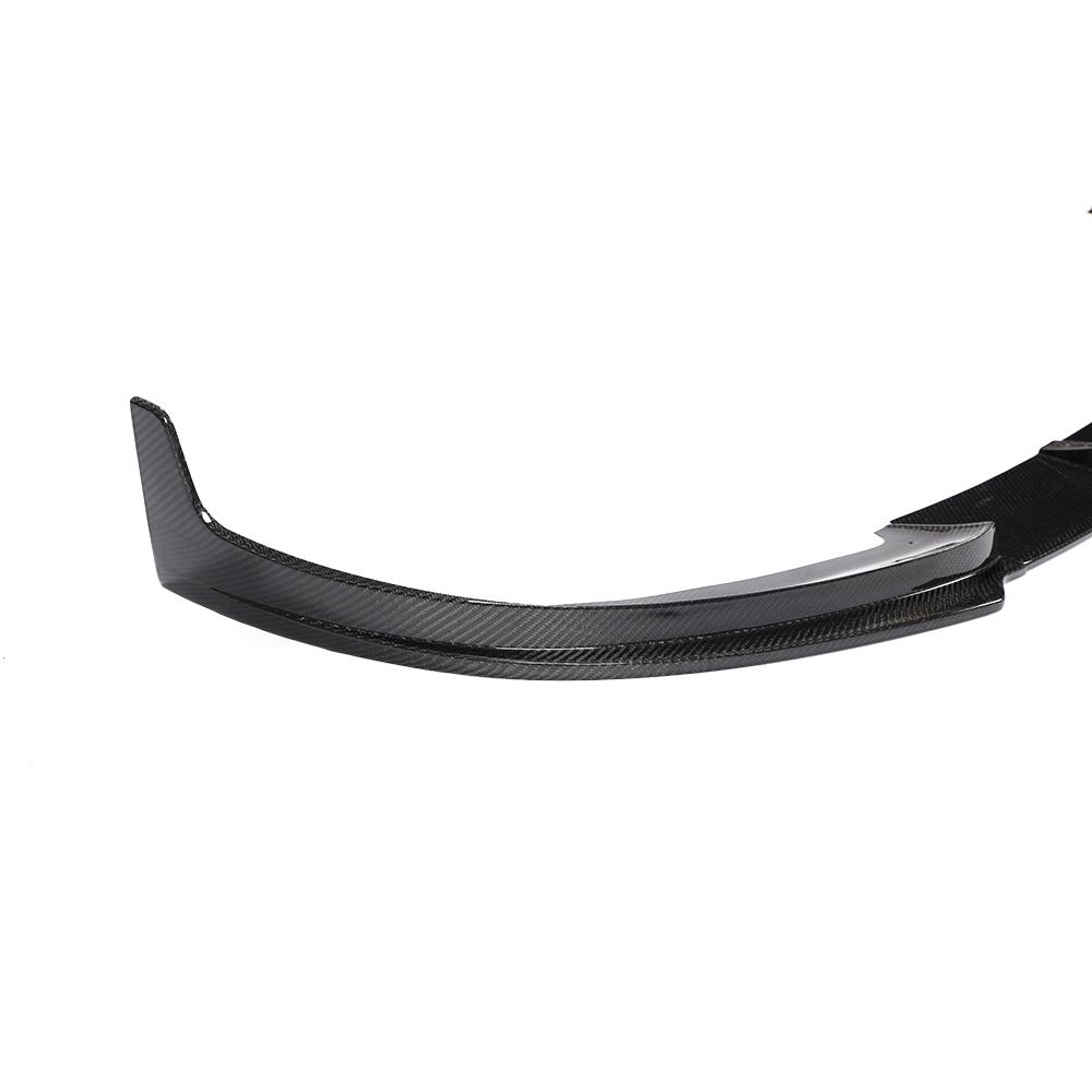 Side Closeup of the IMS 3-Piece Carbon Fiber Front Lip for BMW G20 Non-M Sport
