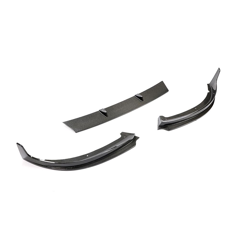Side View of the IMS 3-Piece Carbon Fiber Front Lip for BMW G20 Non-M Sport