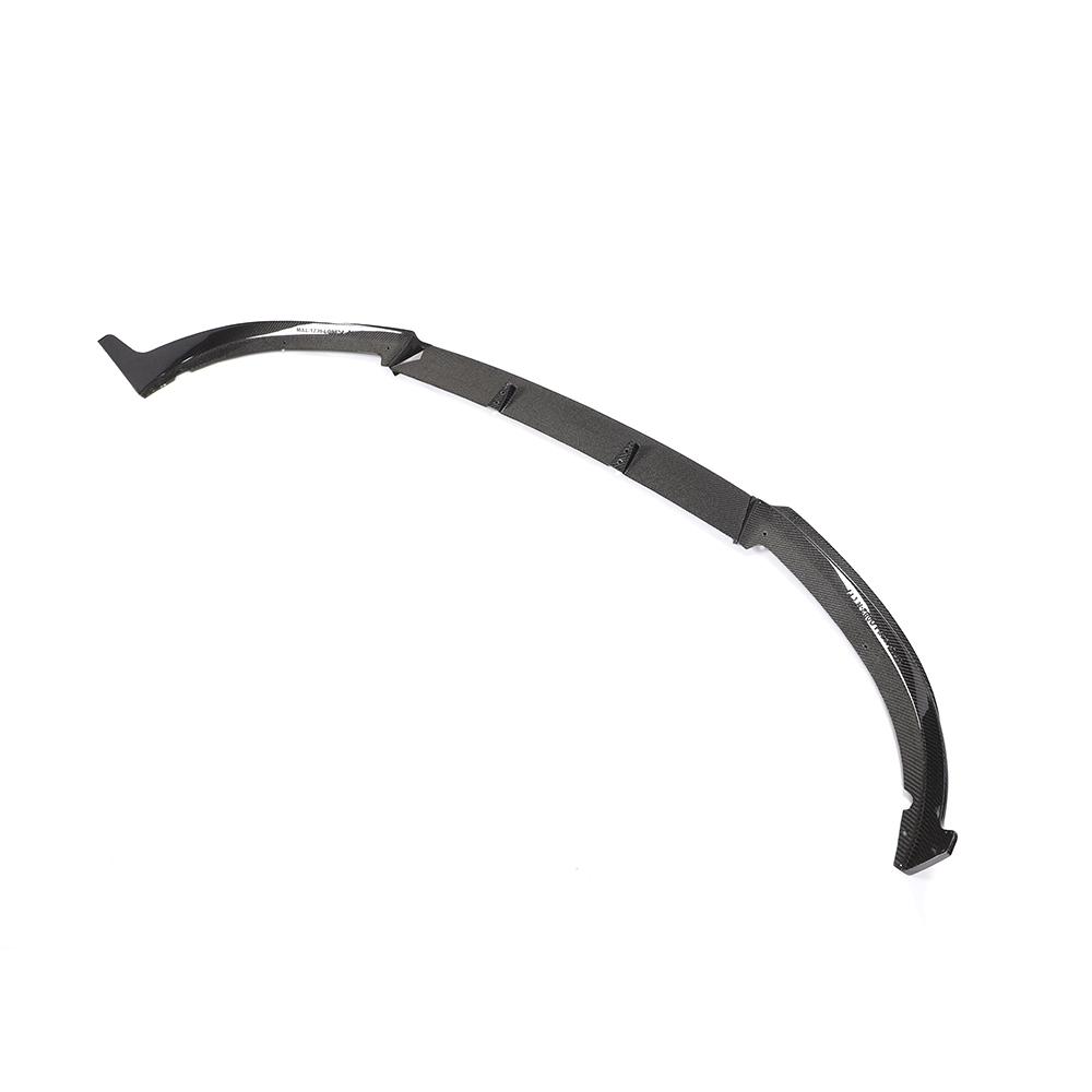 Top Angle View of the IMS 3-Piece Carbon Fiber Front Lip for BMW G20 Non-M Sport