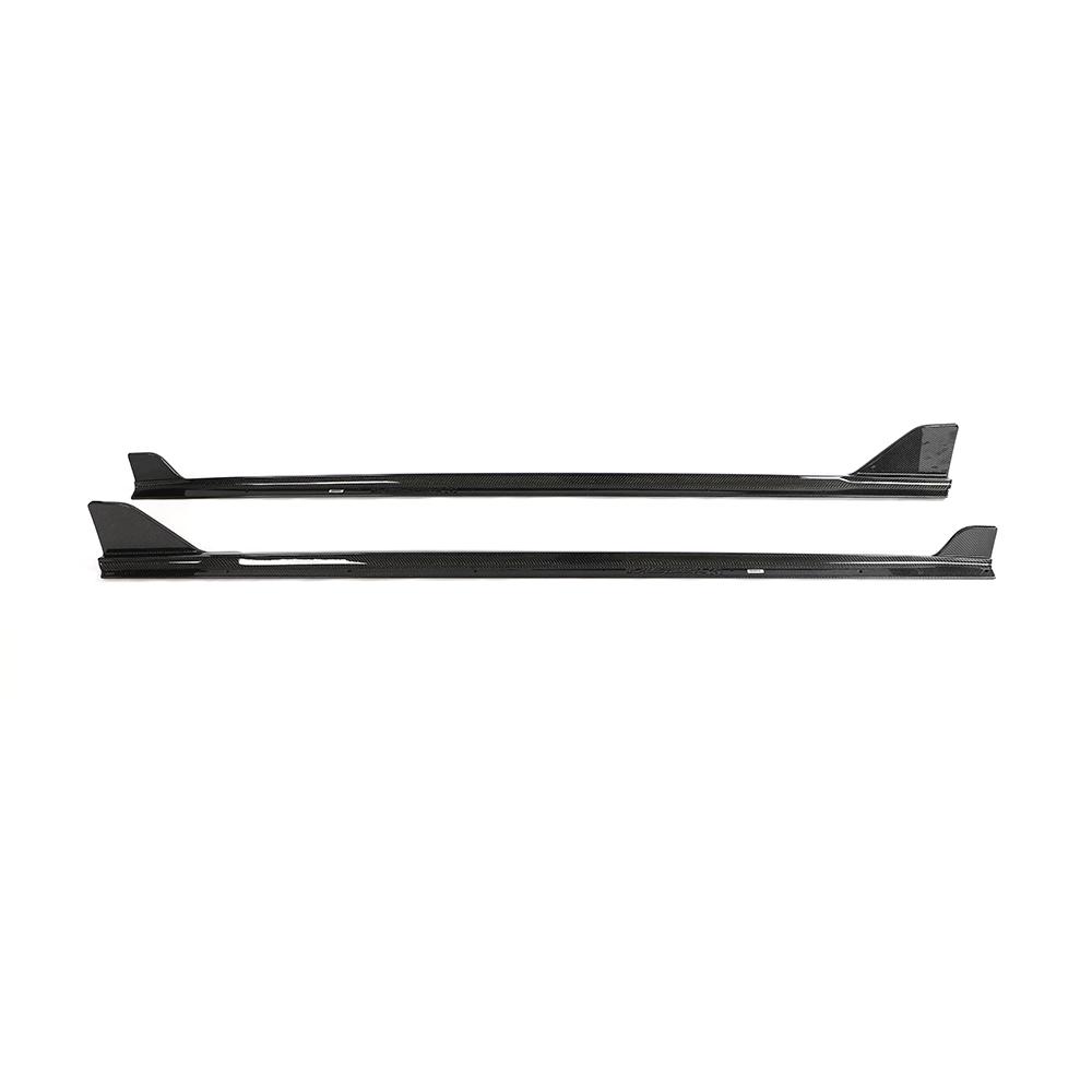 Front view on the IMS Carbon Fiber Side Skirts for BMW 2 Series G42 (2022+)