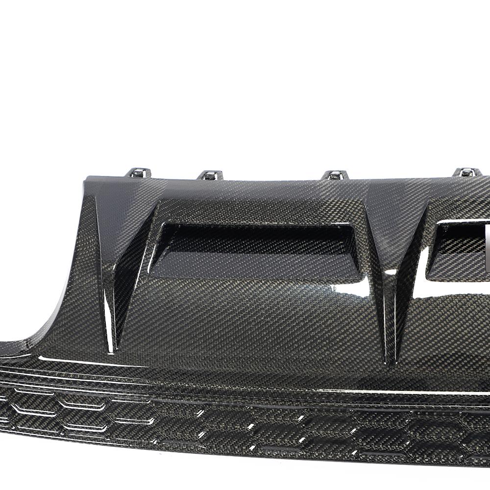 Closeup on the IMS Honeycomb Style Carbon Fiber Rear Diffuser for Audi A3, S3 & RS3 8Y (2022+)