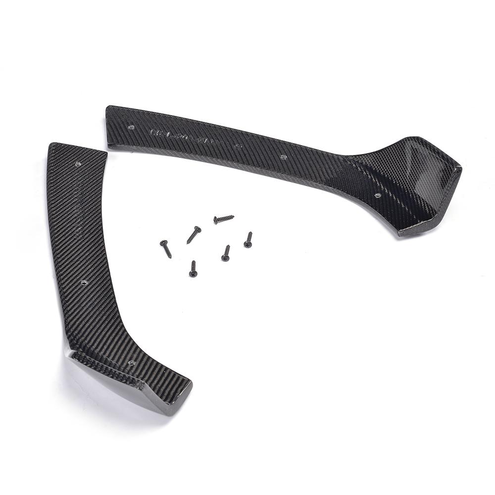 Angled Front View of the Insignist Motorsports 2-Piece Carbon Fiber Front Splitters for BMW F30