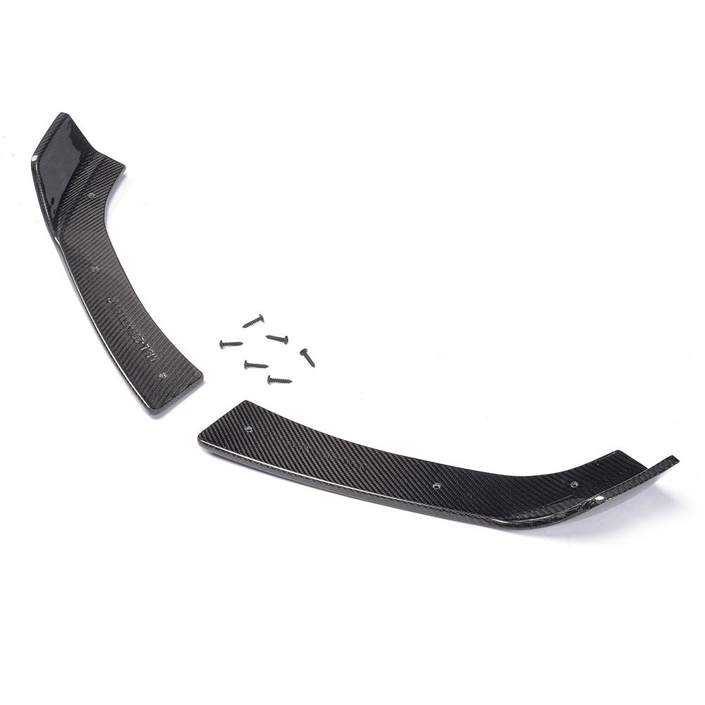 Side Angle View of the Insignist Motorsports 2-Piece Carbon Fiber Front Splitters for BMW F30