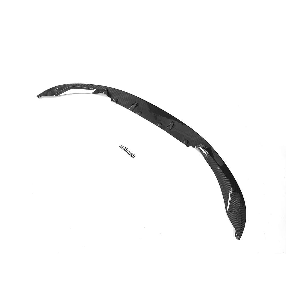 Top Angle of the 3D Style Carbon Fiber Front Lip BMW F82