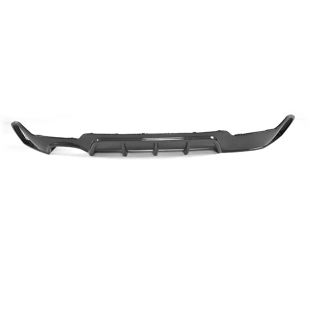 BackView of the Ventilated Single Outlet Carbon Fiber Rear Diffuser for BMW F32 (2014-2020) with M Sport