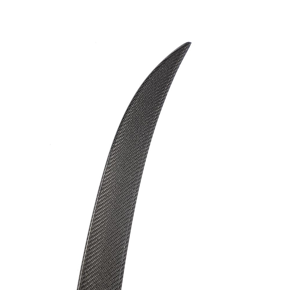 Closeup of the corner of the M5 Style Carbon Fiber Trunk Spoiler for BMW 5 Series G30 (2017-23) & M5 F90 (2018-23)