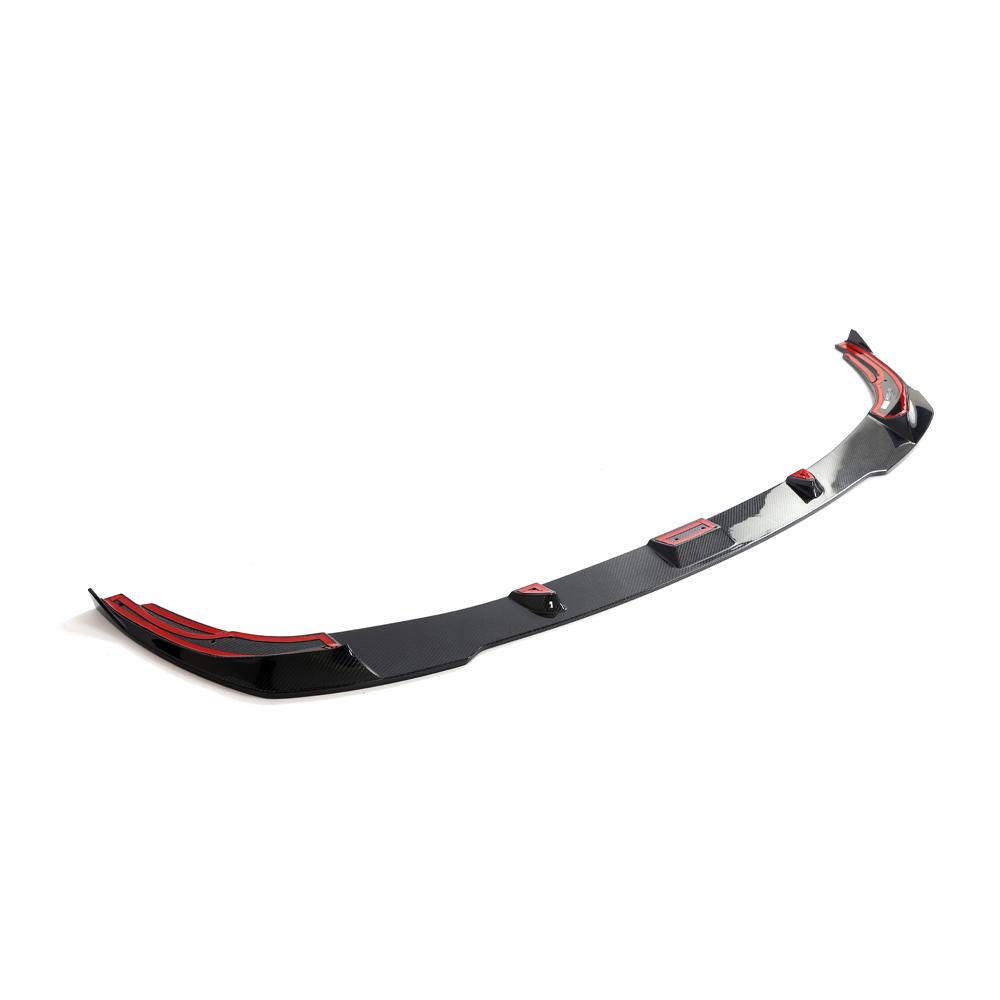Another Side view of the Exclusive Style Carbon Fiber Front Lip for BMW G20 LCI