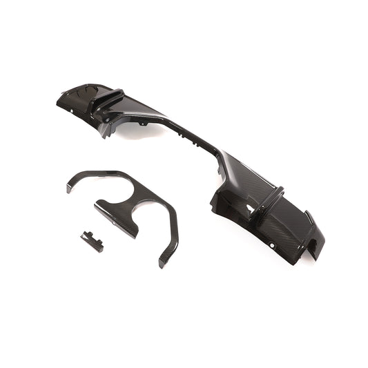 Angled View of the MP Style Dry Carbon Fiber Diffuser for BMW M3 & M4 G80/G82
