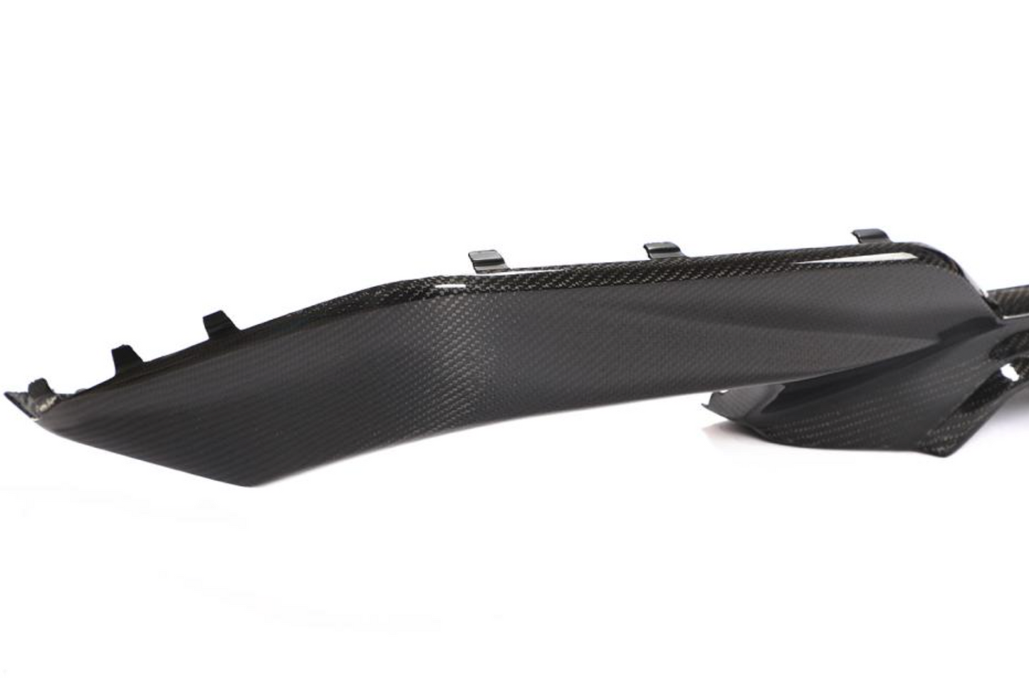 Closeup of the M Performance Style Carbon Fiber Rear Diffuser for BMW G20