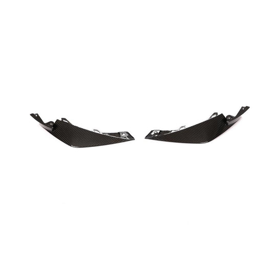 Front View of the OEM Style Dry Carbon Fiber Front Splitters for BMW G80/G82