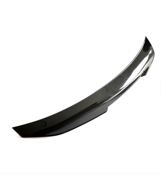 Side view of the PSM Style Dry Carbon Fiber Trunk Spoiler for BMW F32 4 Series & BMW F82 M4 Coupe