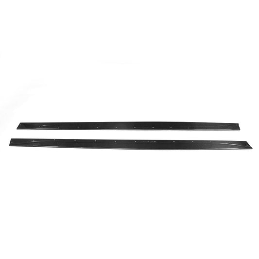 Front View of the Performance Style Carbon Fiber Side Skirts for BMW