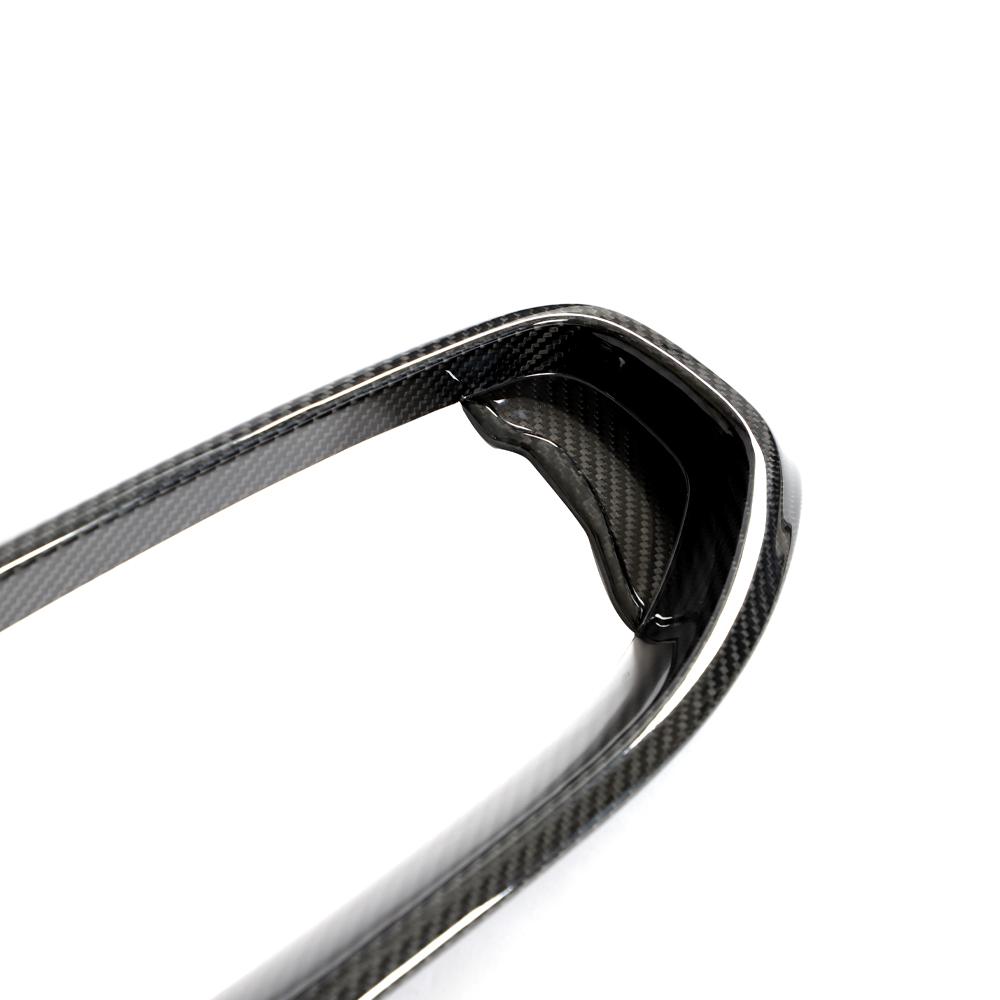 Side Closeup of the SQ Style Dry Carbon Fiber Grille Surround Trim for BMW 2 Series G42 (2022+)