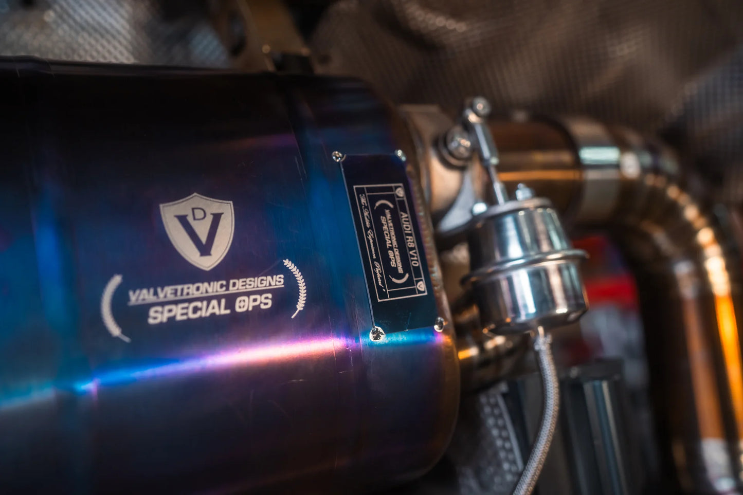 Another view on the logo for the Valvetronic Audi R8 True F1 / Valved Exhaust System