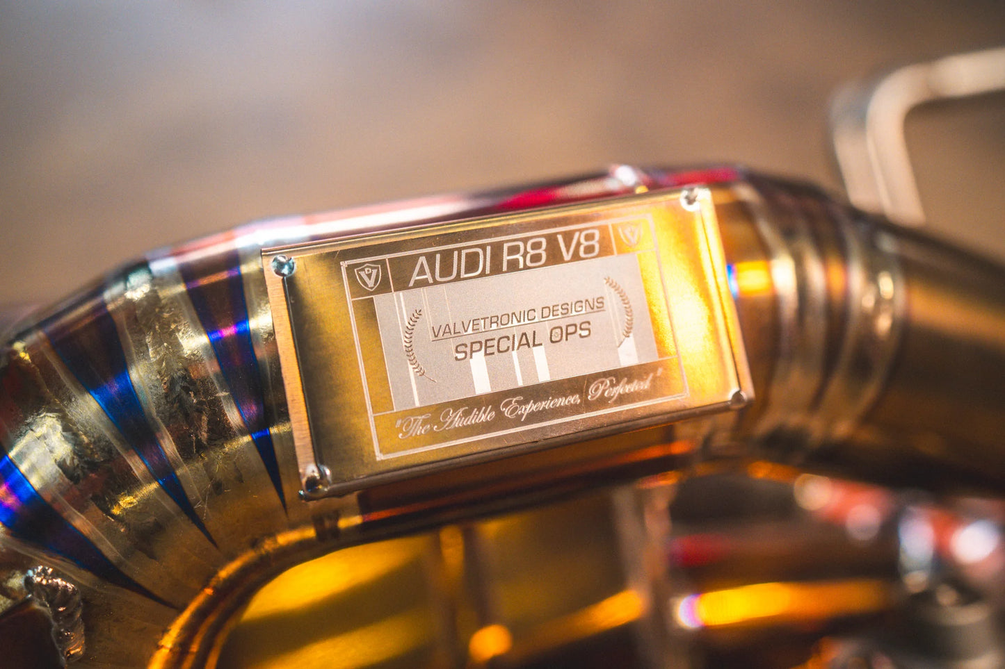 Special Ops logo on the Valvetronic Audi R8 True F1 / Valved Exhaust System