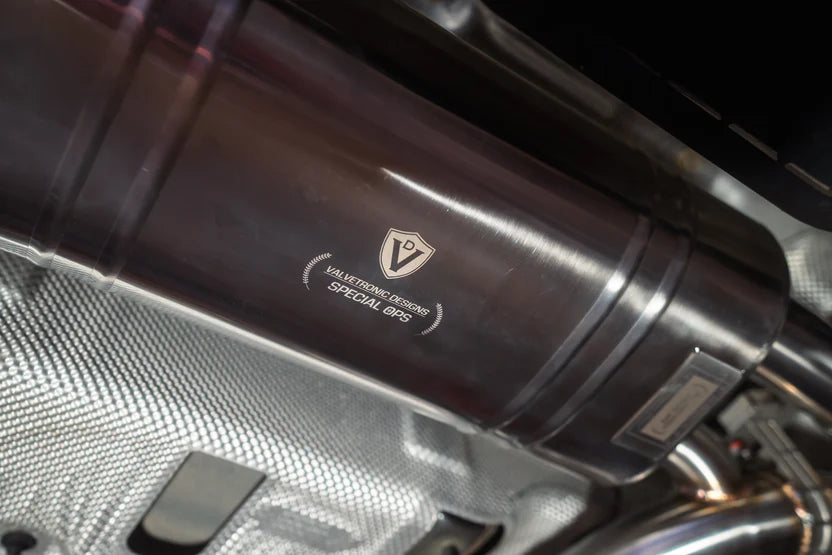 Installed view on the Valvetronic BMW G30 530i / 540i Valved Sport Exhaust system