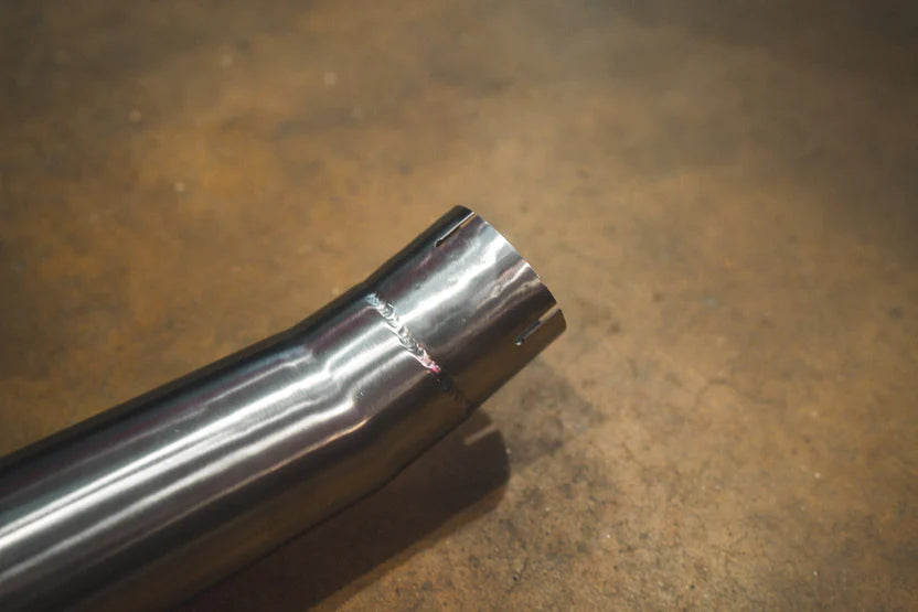 View of the pipe with no tips attached Valvetronic BMW G30 530i / 540i Valved Sport Exhaust System
