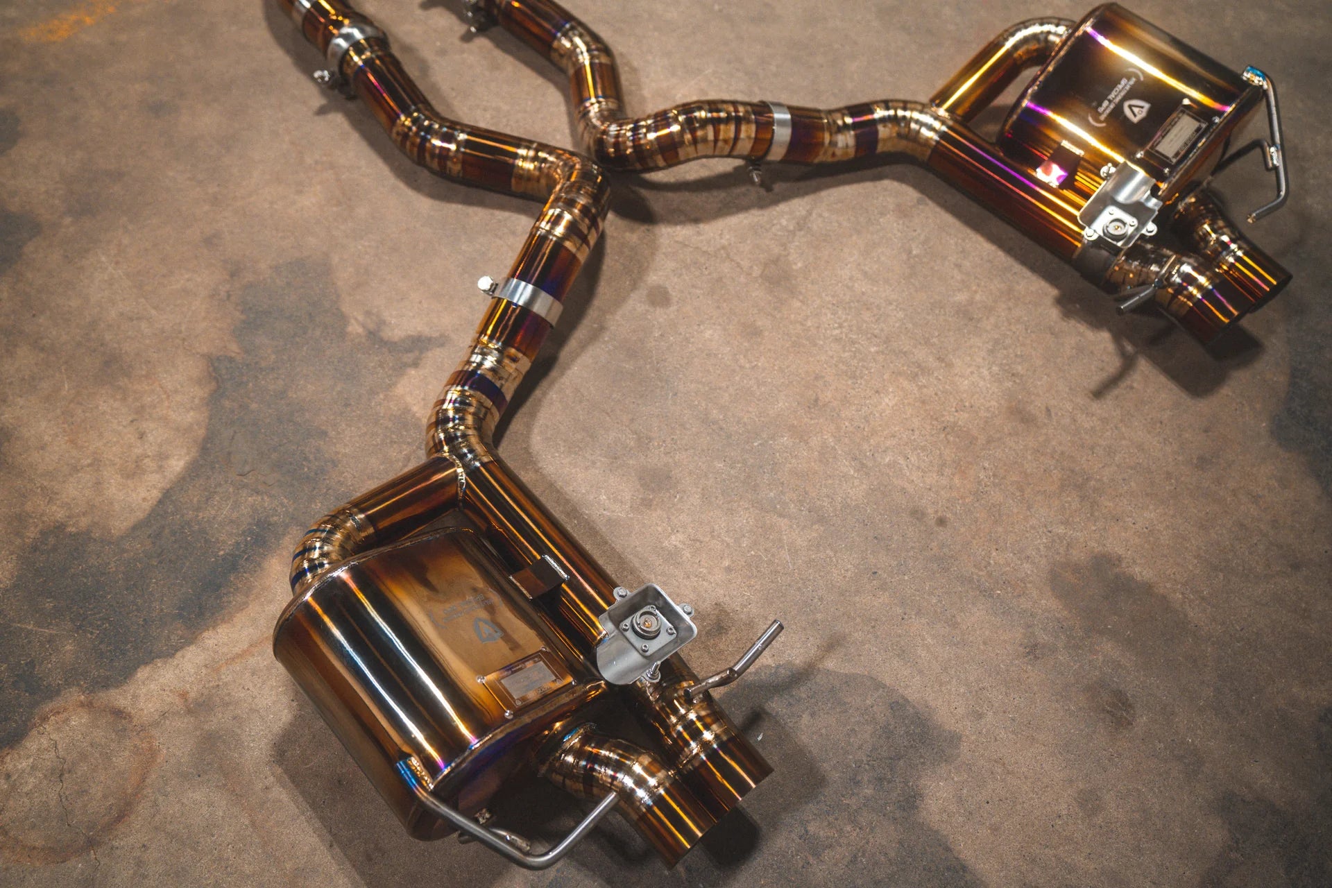 Other end of the Valvetronic Designs Mercedes W205 C63 / C63S Valved Sport Exhaust System